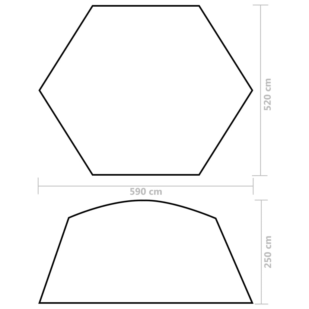 Zwembadtent 590X520X250 Cm Stof Camouflage