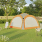 Partytent Met Led En 4 Zijwanden 3,6X3,6X2,3 M Grijs En Oranje