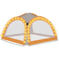 Partytent Met Led En 4 Zijwanden 3,6X3,6X2,3 M Grijs En Oranje
