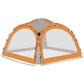 Partytent Met Led En 4 Zijwanden 3,6X3,6X2,3 M Grijs En Oranje