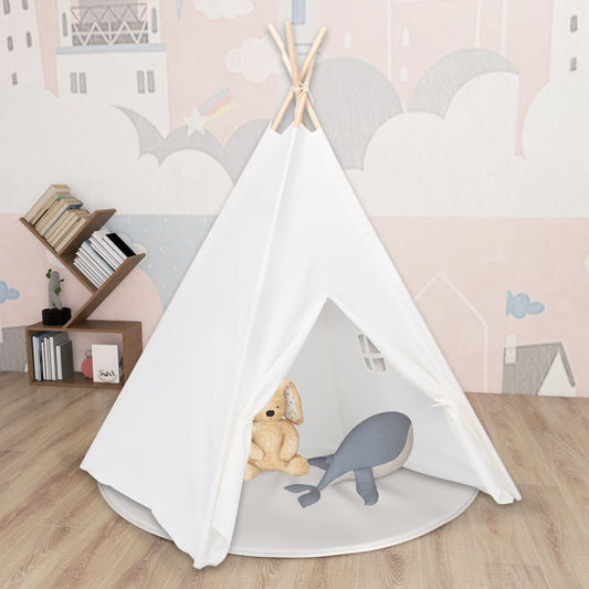 Kindertipitent Met Tas 120X120X150 Cm Peachskin Wit