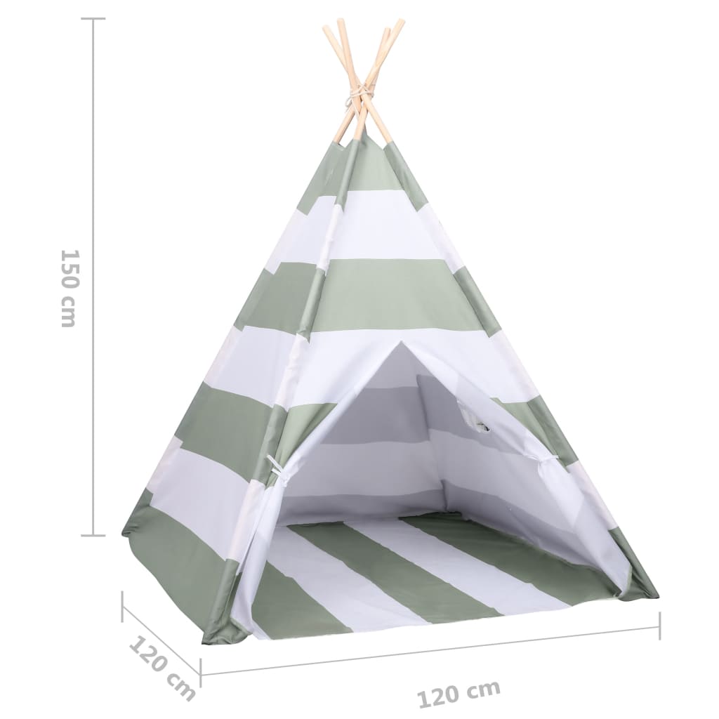 Kindertipitent Met Tas Streeppatroon 120X120X150 Cm Peachskin