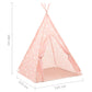 Kindertipitent Met Tas 115X115X160 Cm Polyester Roze