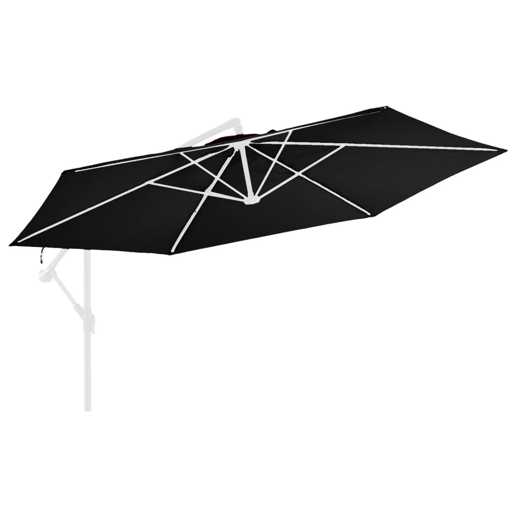 Vervangingsdoek Voor Zweefparasol 350 Cm Zwart