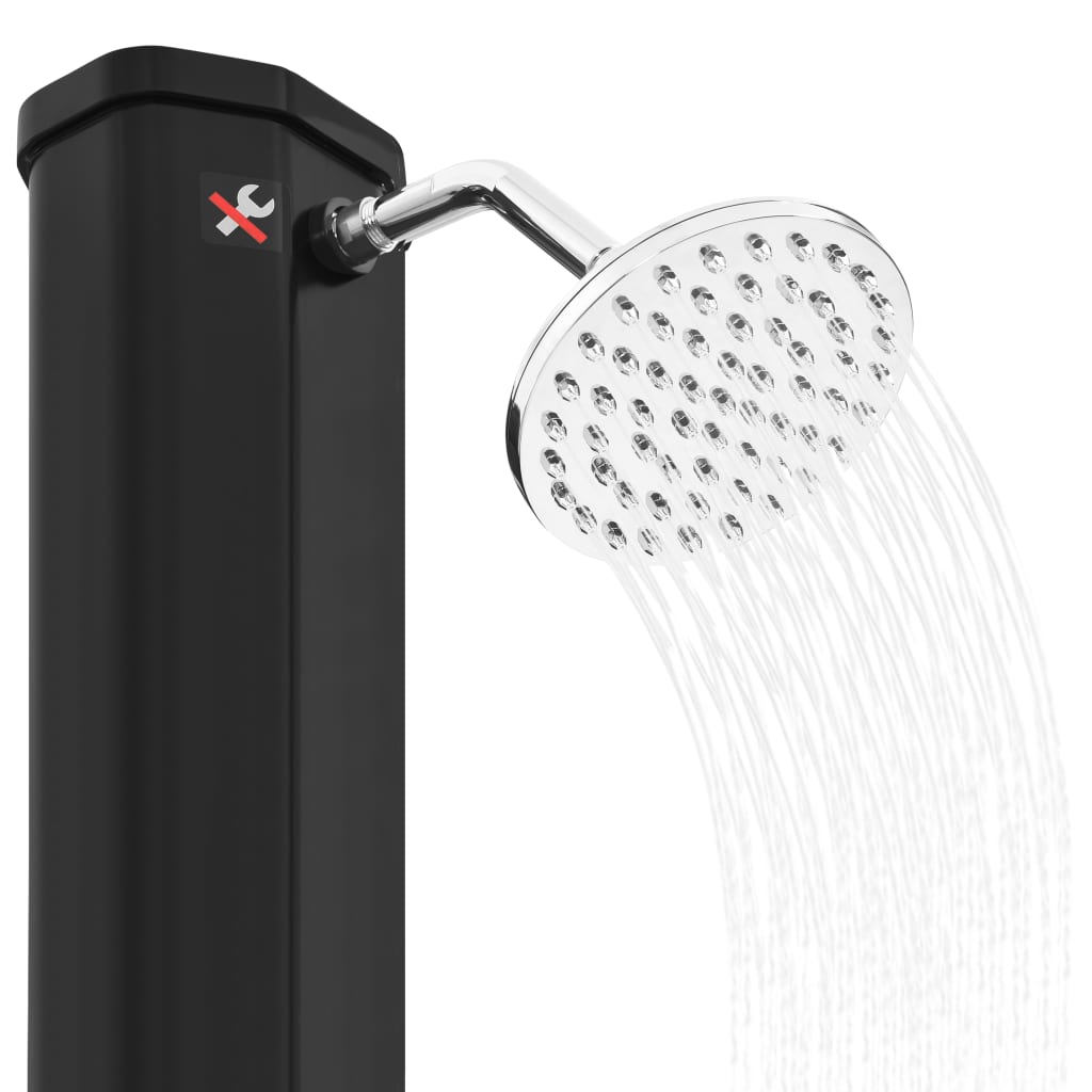 Buitendouche Solar Met Douchekop En Kraan 35 L Zwart