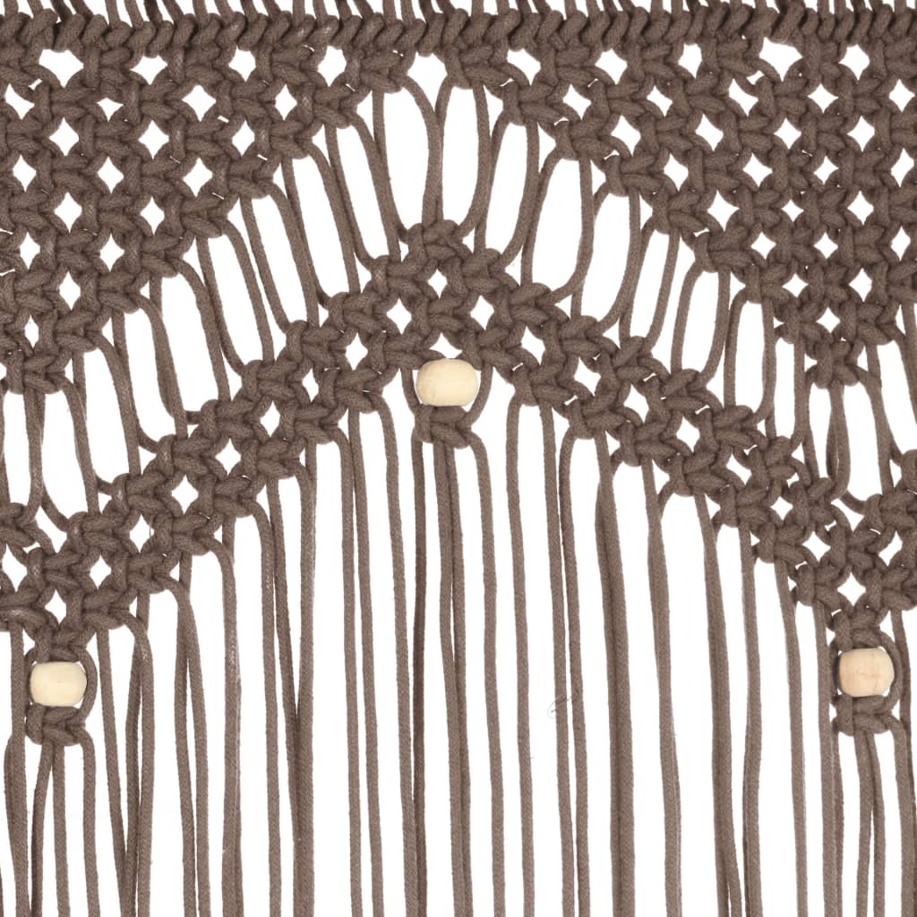 Gordijn Macramé 140X240 Cm Katoen Taupe