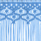 Gordijn Macramé 140X240 Cm Katoen Blauw