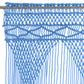 Gordijn Macramé 140X240 Cm Katoen Blauw