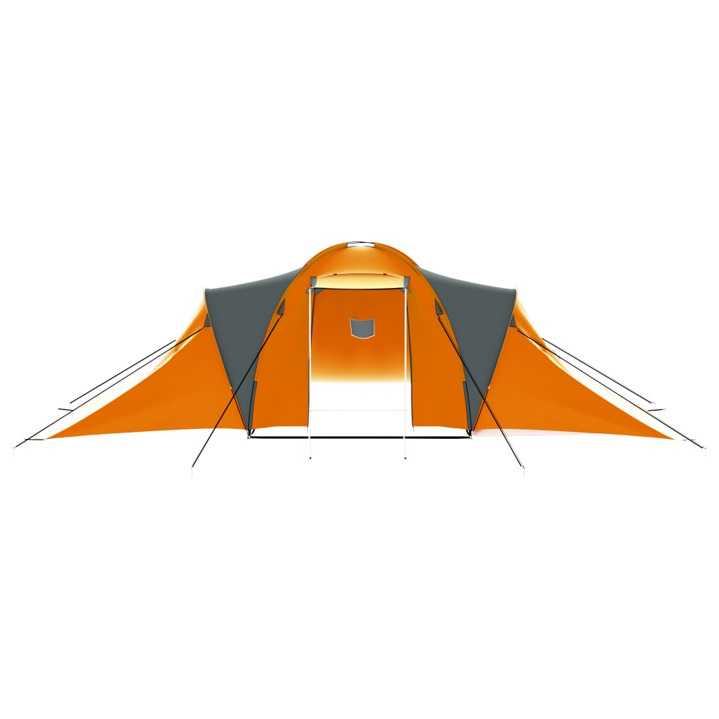Tent 9-Persoons Stof Grijs En Oranje