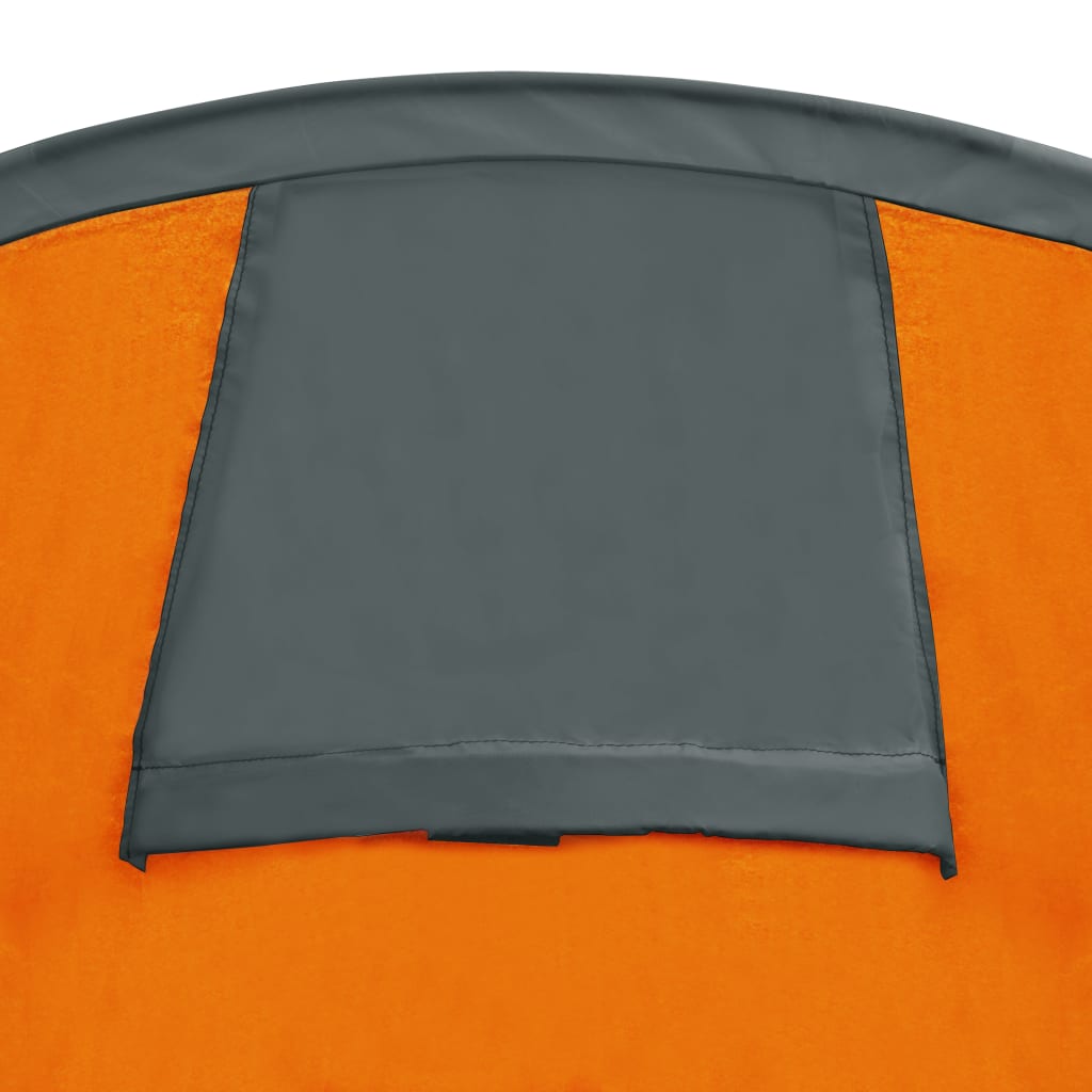 Tent 4-Persoons Grijs En Oranje