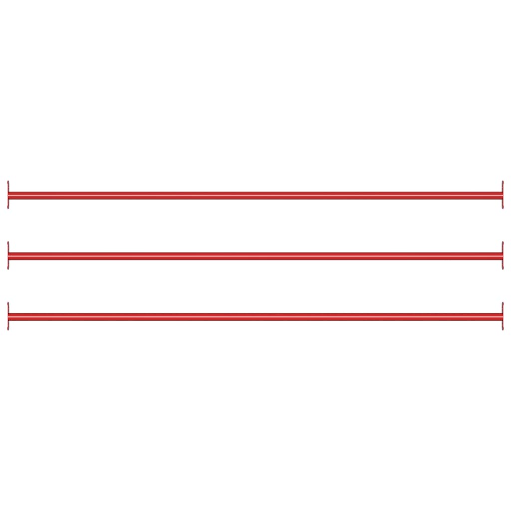 Rekstokken 3 St 125 Cm Staal Rood