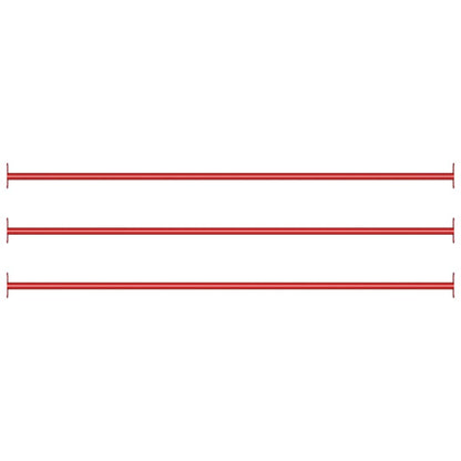 Rekstokken 3 St 125 Cm Staal Rood