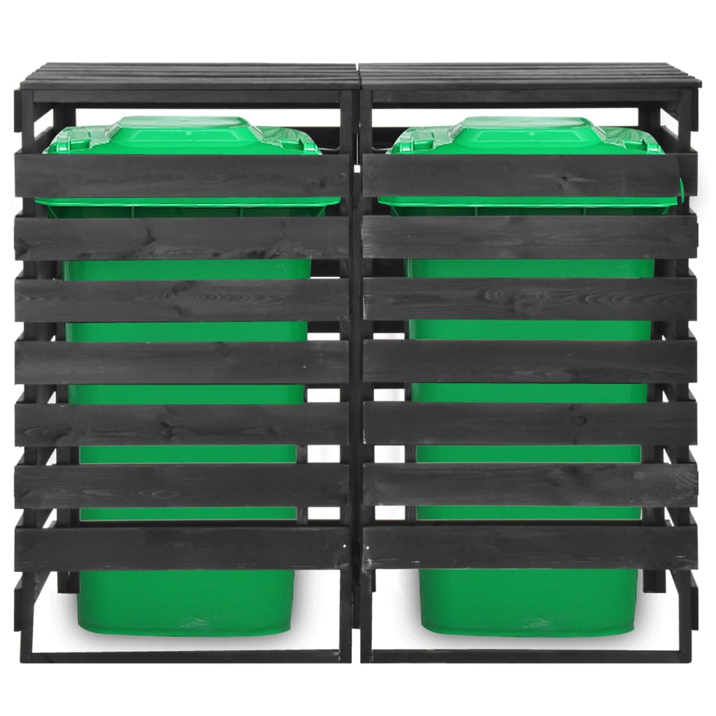 Containerberging Dubbel 140X75X121 Cm Geverfd Grenenhout