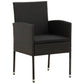 9-Delige Tuinset Poly Rattan Zwart