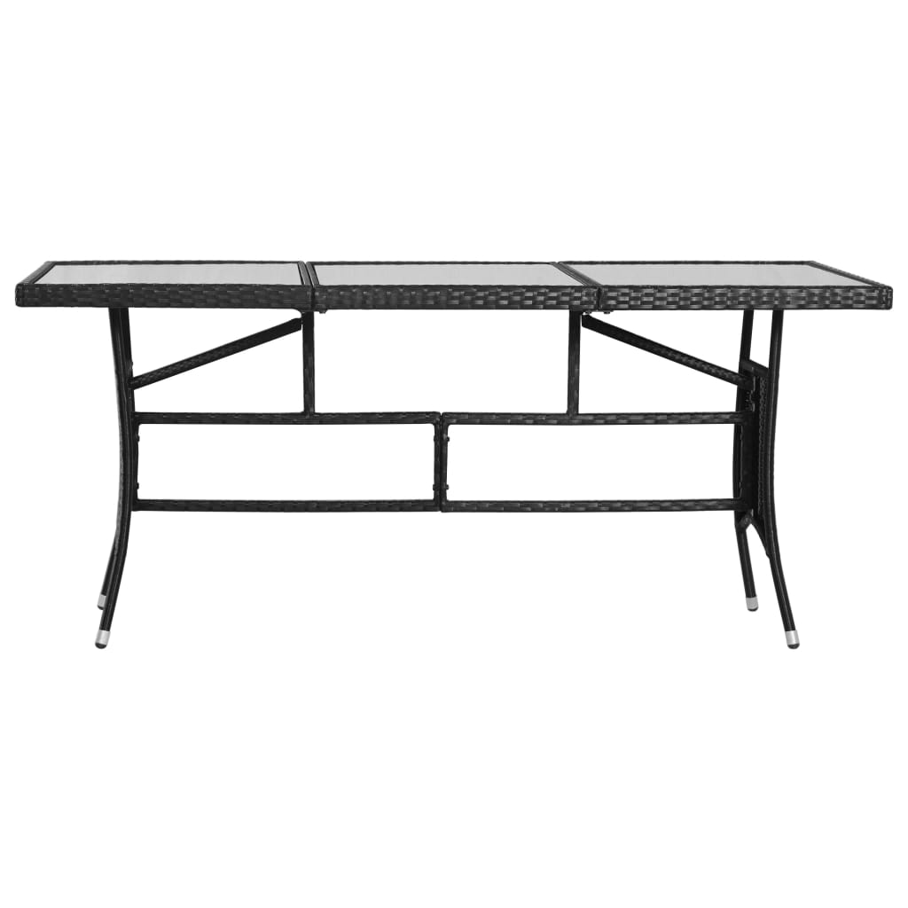 9-Delige Tuinset Poly Rattan Zwart