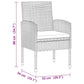 9-Delige Tuinset Poly Rattan Zwart