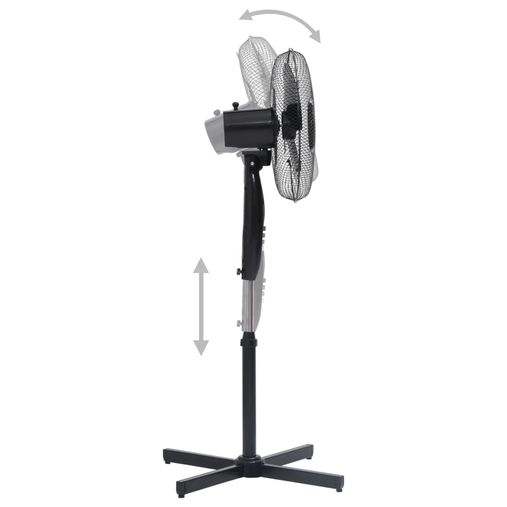 Staande Ventilator Ø 40 Cm 120 Cm Zwart