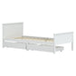 Bedframe Met 2 Lades Massief Grenenhout Wit 100X200 Cm
