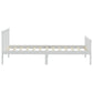 Bedframe Met 2 Lades Massief Grenenhout Wit 100X200 Cm