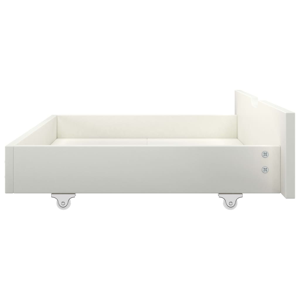 Bedframe Met 2 Lades Massief Grenenhout Wit 100X200 Cm