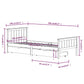 Bedframe Met 2 Lades Massief Grenenhout Wit 100X200 Cm