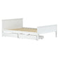 Bedframe Met 2 Lades Massief Grenenhout Wit 140X200 Cm
