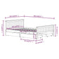 Bedframe Met 4 Lades Massief Grenenhout Wit 140X200 Cm