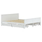 Bedframe Met 4 Lades Massief Grenenhout Wit 200X200 Cm