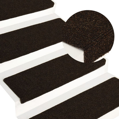 Trapmatten 15 St 65X25 Cm Naaldvilt Bruin