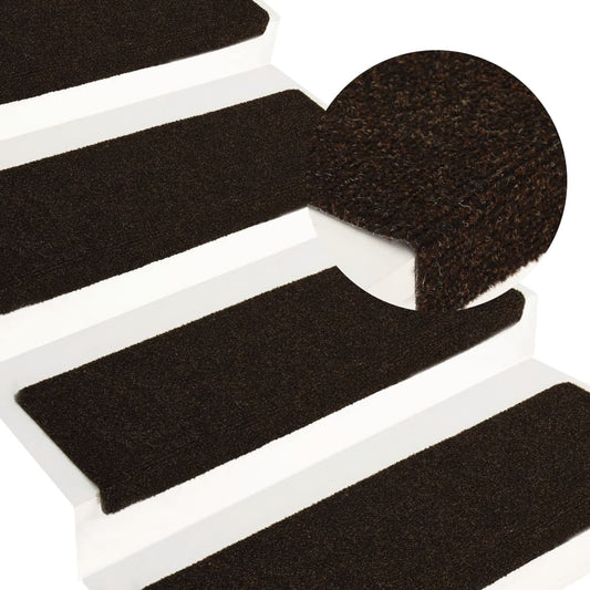 Trapmatten 15 St 65X25 Cm Naaldvilt Bruin