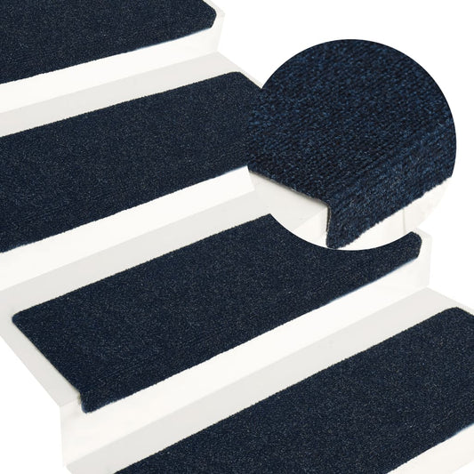 Trapmatten 15 St 65X25 Cm Naaldvilt Blauw