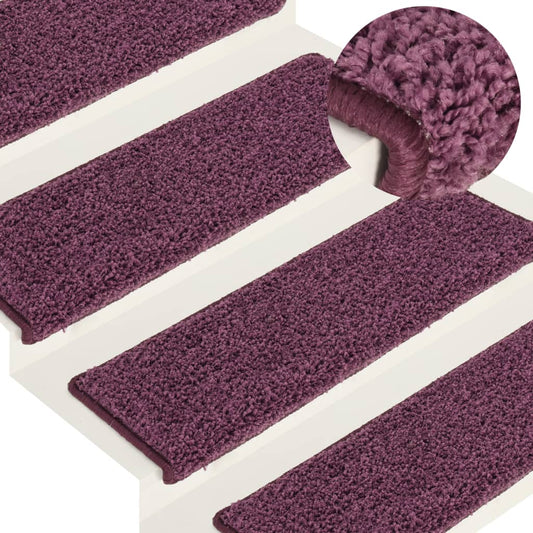 Trapmatten 15 St 65X25 Cm Donkerpaars