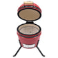 Kamado Barbecue 2-In-1 56 Cm Keramiek Rood