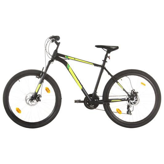 Mountainbike 21 Versnellingen 27,5 In Wielen 50 Cm Frame Zwart