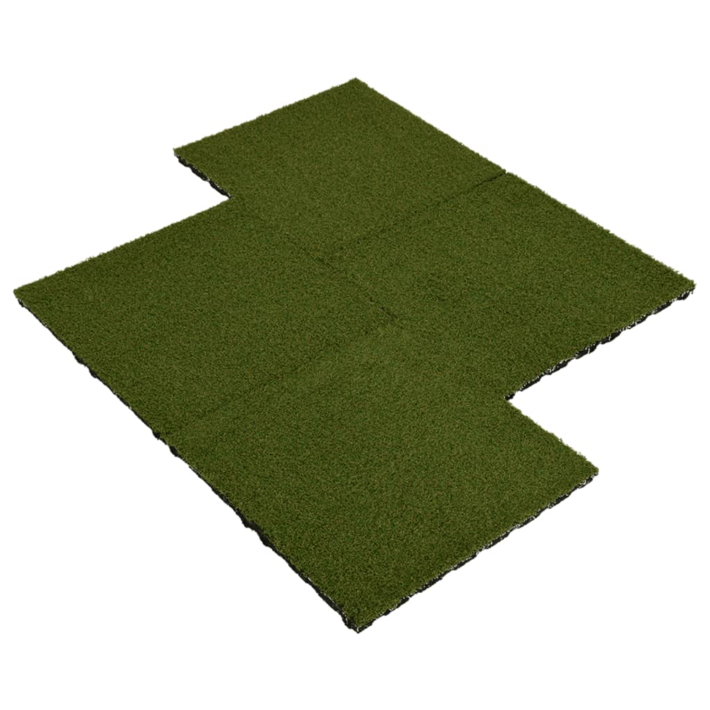 Kunstgrastegels 8 St 50X50X2,5 Cm Rubber