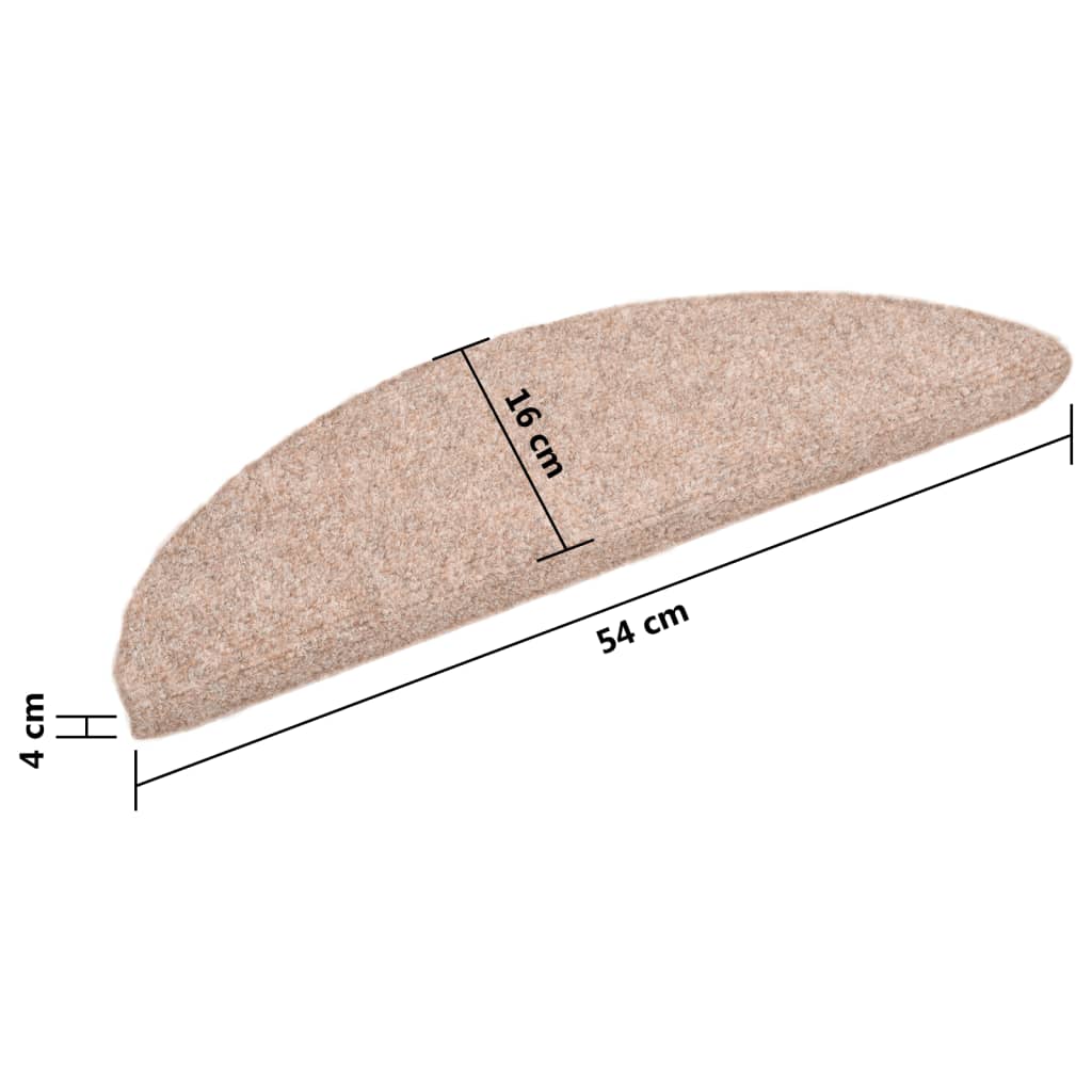 Trapmatten Zelfklevend 10 St 56X17X3 Cm Naaldvilt Bruin
