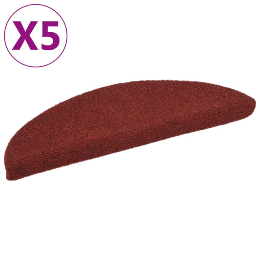 Trapmatten Zelfklevend 5 St 56X17X3 Cm Naaldvilt Rood