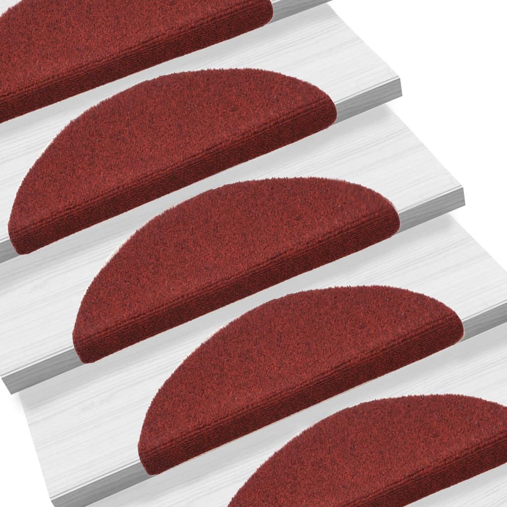 Trapmatten Zelfklevend 5 St 56X17X3 Cm Naaldvilt Rood
