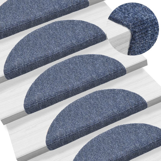 Trapmatten Zelfklevend 5 St 56X17X3 Cm Naaldvilt Blauw