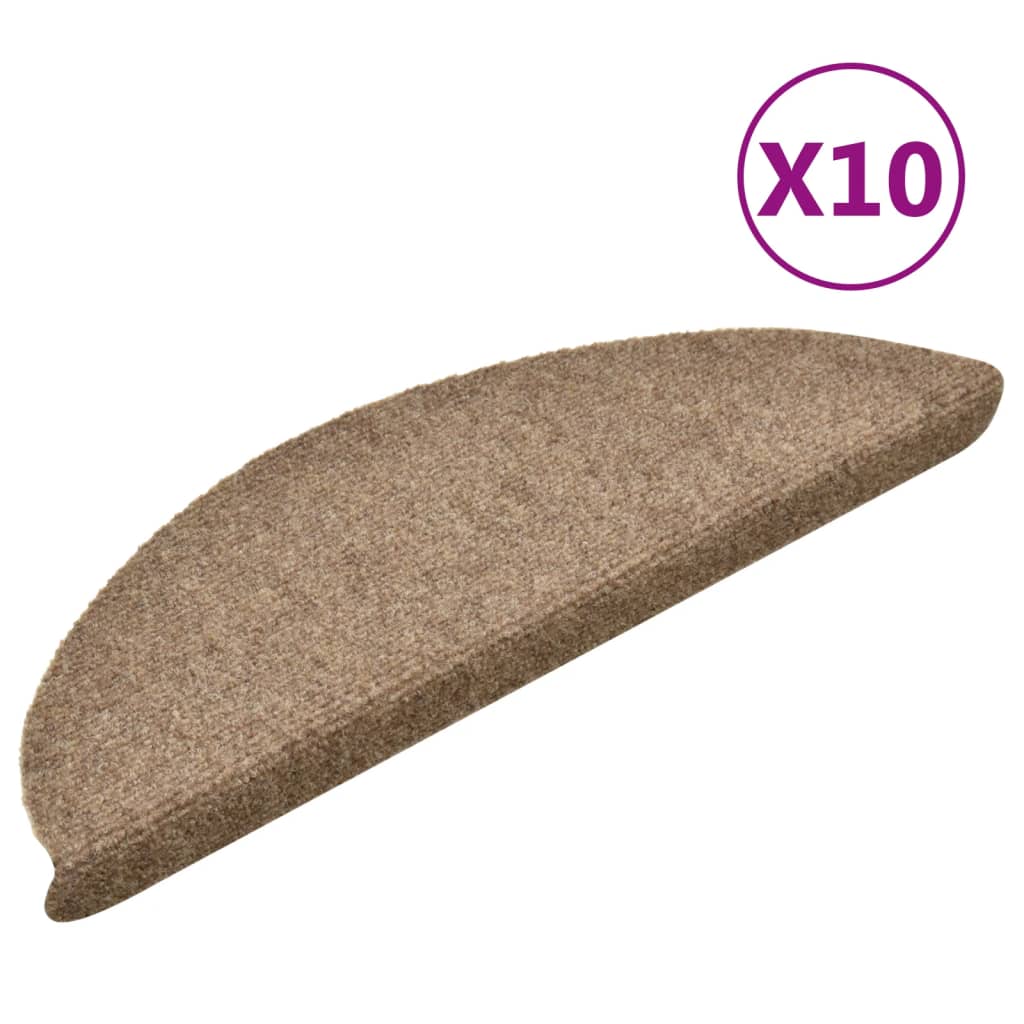Trapmatten Zelfklevend 10 St 56X17X3 Cm Naaldvilt Crèmekleurig