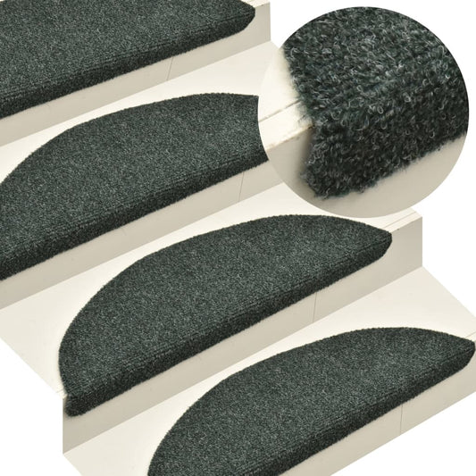 Trapmatten Zelfklevend 5 St 56X17X3 Cm Naaldvilt Groen