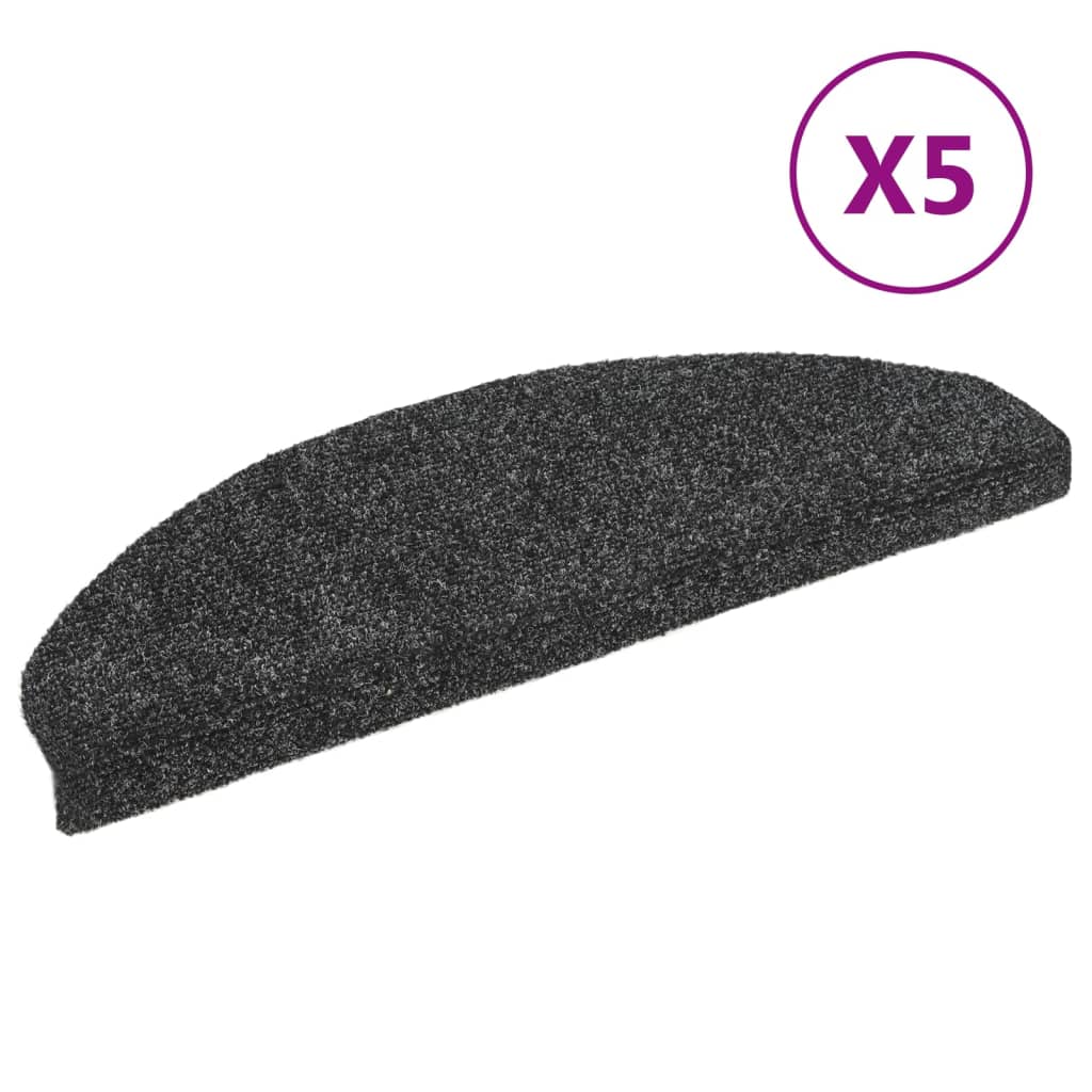 Trapmatten Zelfklevend 5 St 65X21X4 Cm Naaldvilt Donkergrijs