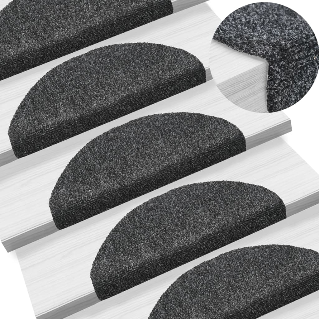 Trapmatten Zelfklevend 5 St 65X21X4 Cm Naaldvilt Donkergrijs