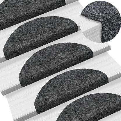 Trapmatten Zelfklevend 5 St 65X21X4 Cm Naaldvilt Donkergrijs