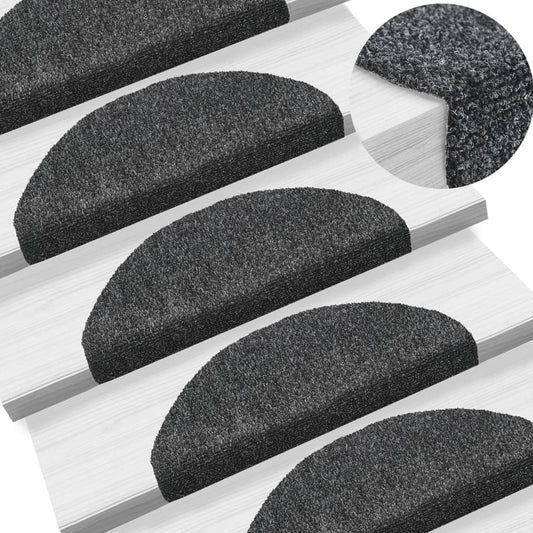 Trapmatten Zelfklevend 5 St 65X21X4 Cm Naaldvilt Donkergrijs