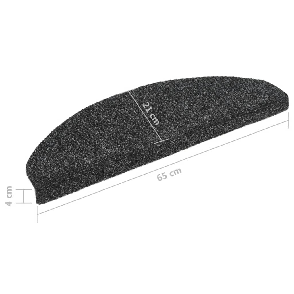 Trapmatten Zelfklevend 10 St 65X21X4 Cm Naaldvilt Donkergrijs