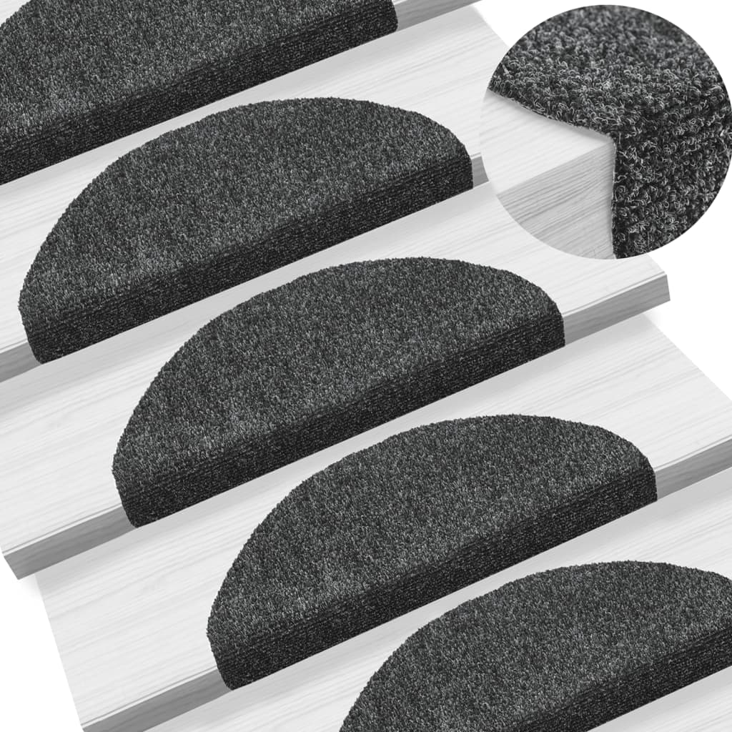 Trapmatten Zelfklevend 10 St 65X21X4 Cm Naaldvilt Donkergrijs