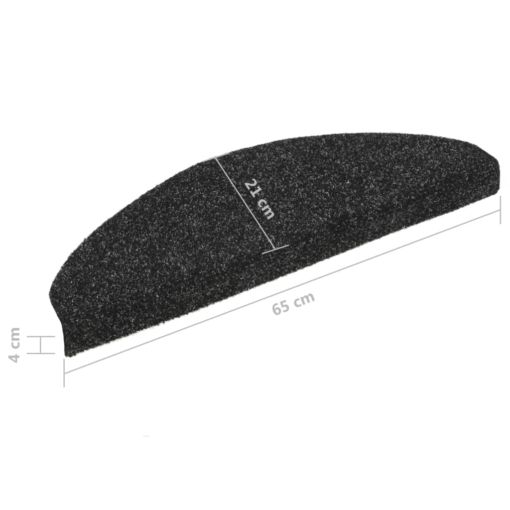 Trapmatten Zelfklevend 5 St 65X21X4 Cm Naaldvilt Zwart