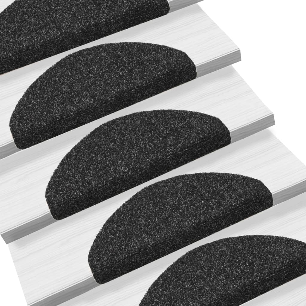Trapmatten Zelfklevend 10 St 65X21X4 Cm Naaldvilt Zwart