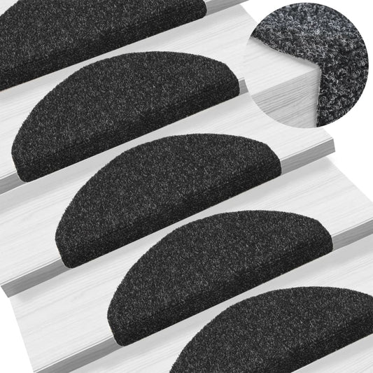 Trapmatten Zelfklevend 10 St 65X21X4 Cm Naaldvilt Zwart